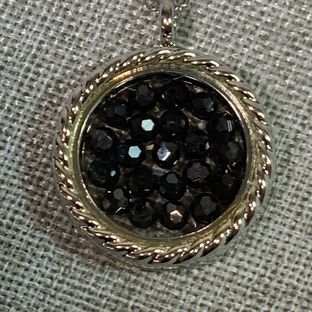 Origami Owl Black Gemstone Necklace